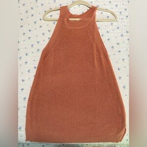 NWOT Rust Orange Knit Sleeveless Top Size Medium